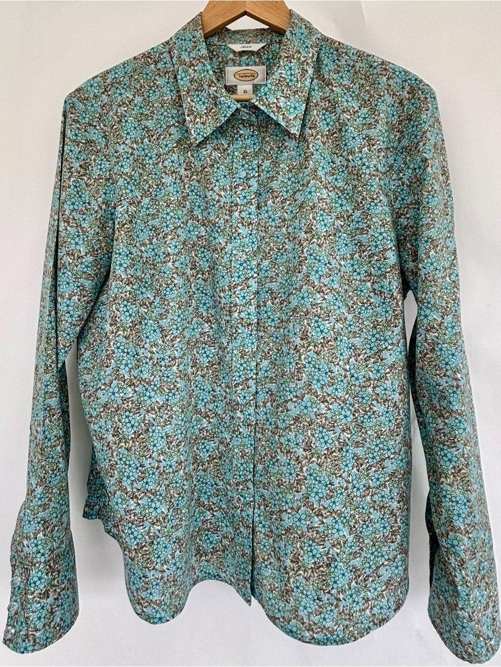 Talbots, feminine, floral blouse, xlarge